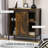 Farmhouse Sideboard,Buffet table,Dining cabinet with Sliding Barn Door and Adjustable Shelf-1785159827
