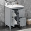 Ensemble de meuble-lavabo simple 24 po avec plateau en céramique Tenneill