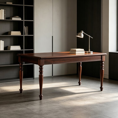 Walnut Solid Wood Multi-functional Desk 62.59 in