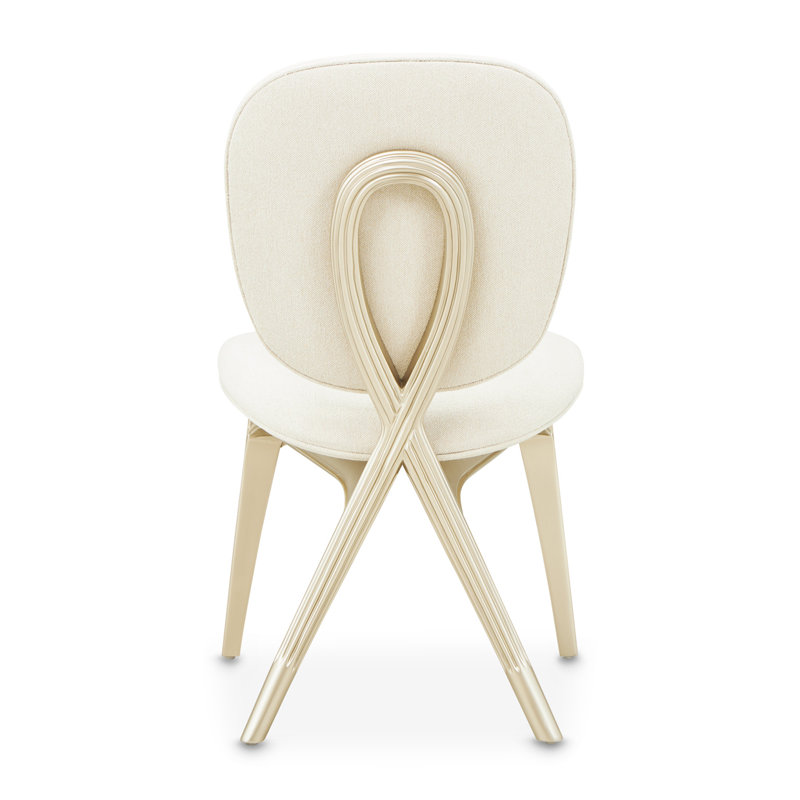Camellia Field Caramel Upholstered Stool