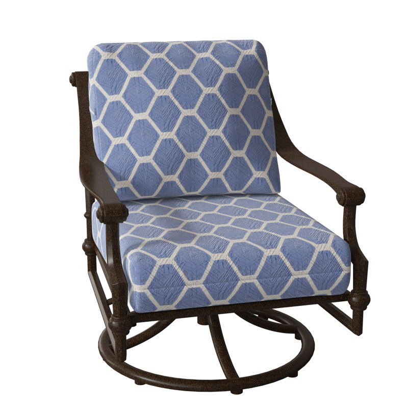 Delphi Outdoor Rocker Chair, Chestnut Brown, Canvas Bird's Eye Sunbrella® Canvas