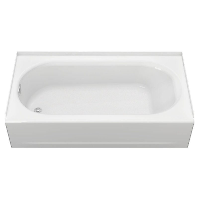 Baignoire de trempage en alcôve 60 po x 34 po Princeton Luxury Ledge, Arctique, Gauche