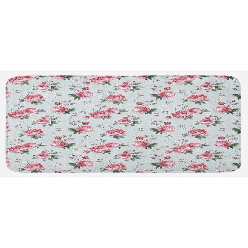 Tapis de cuisine shabby flore