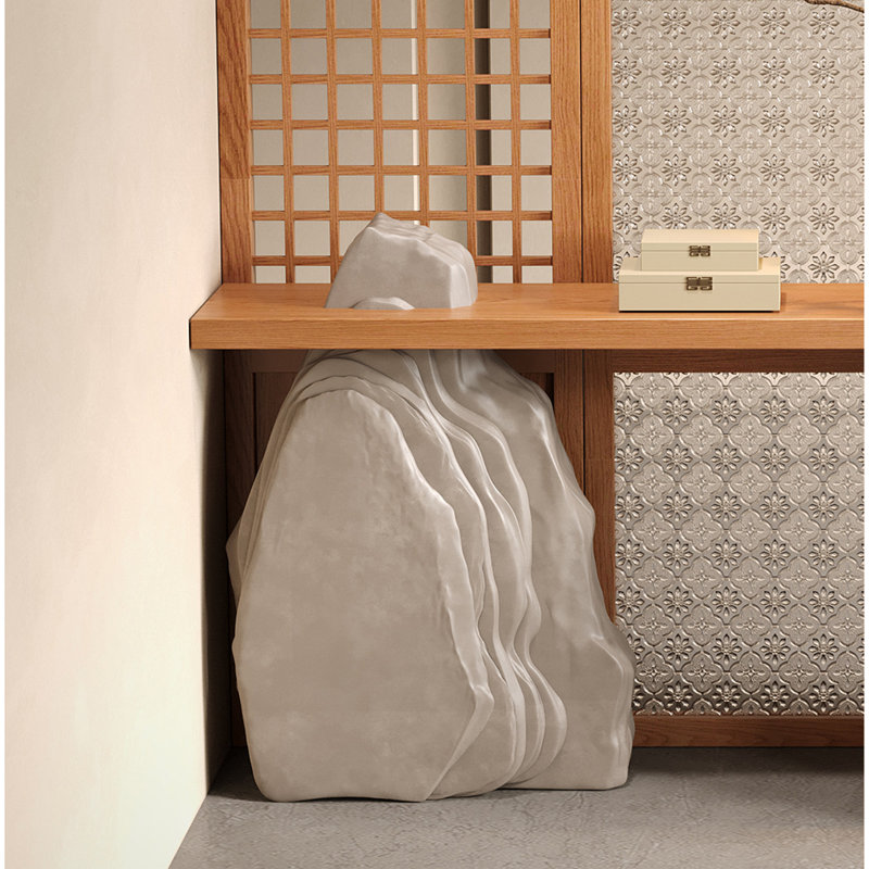 Plateforme d'entrée en pierre simulée, 31.50" H x 86.61" W x 11.81" D