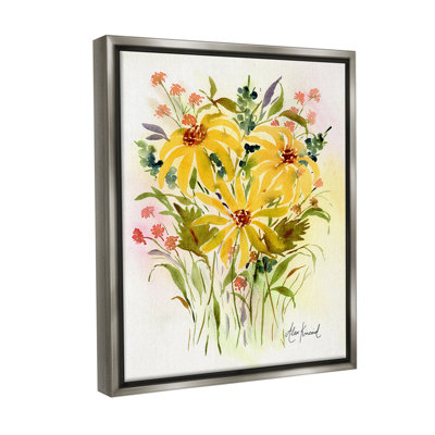 «Abstract Daisy Bunches Floater Frame» par Alexandria Gilbert Kincaid sur toile