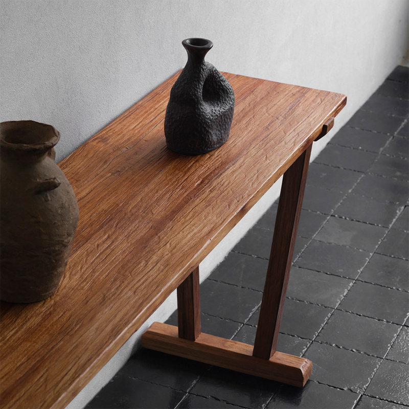 Console en bois massif rétro, 29.53" H x 70.87" W x 17.32" D