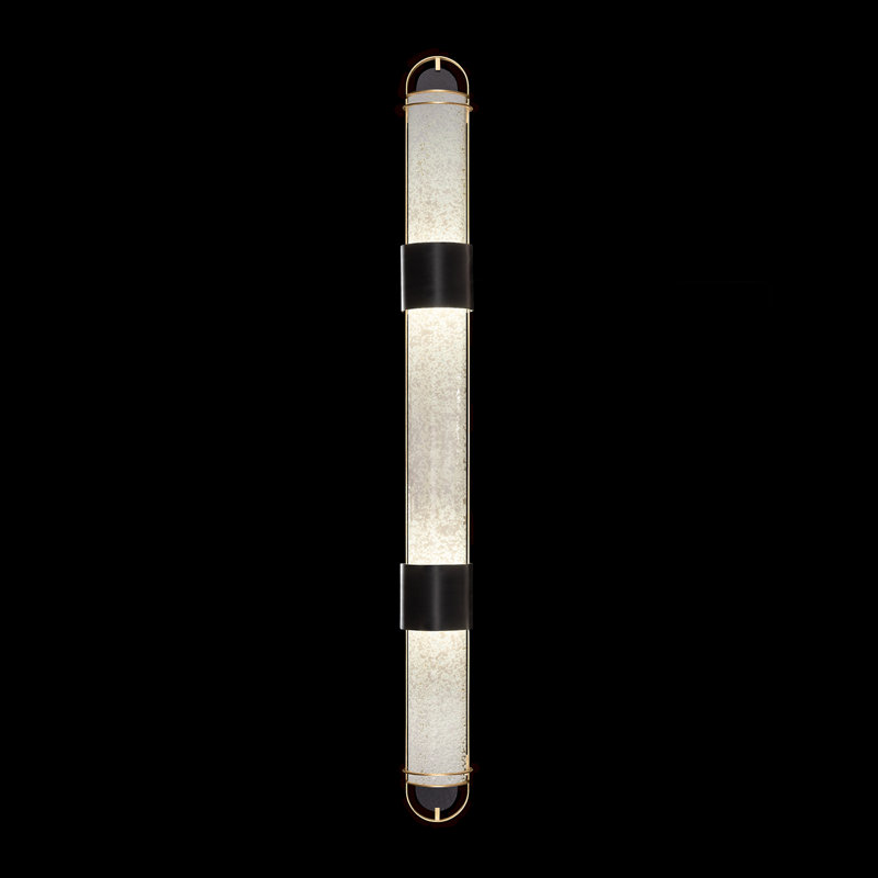 Bond LED Wallchiere, White, Black/Gold