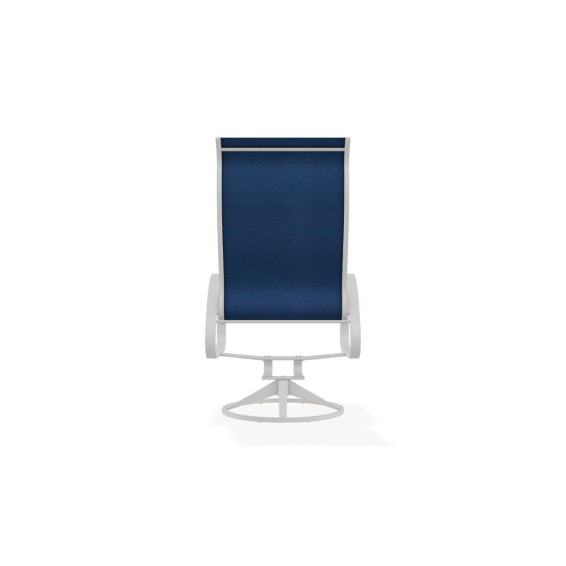 Aruba 1 Outdoor Dining Armchair, Textured Snow, Cobalt 35D Sunbrella®