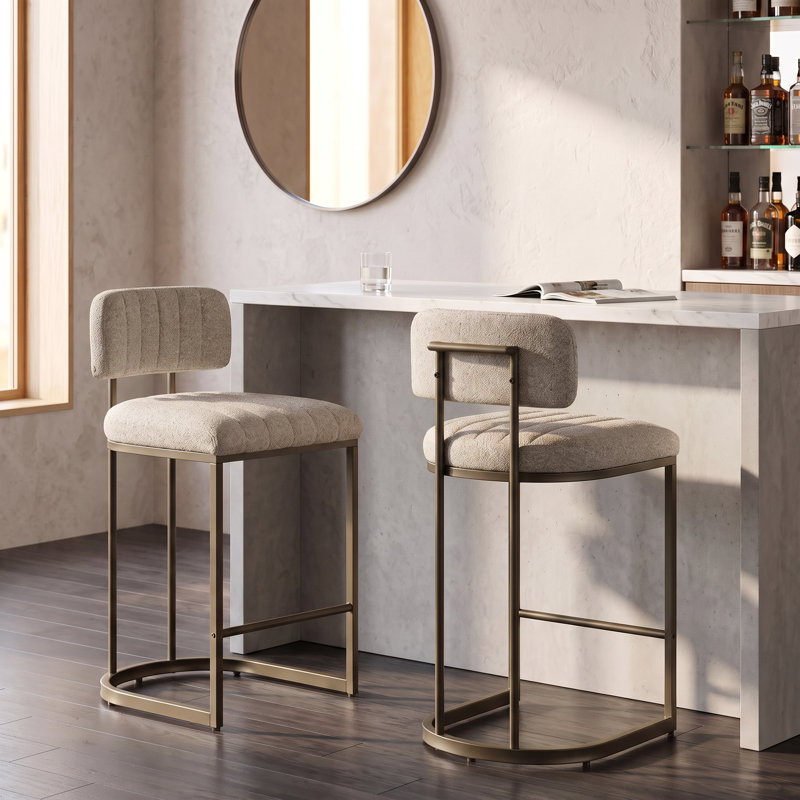 Tabouret de bar moderne 35 po, Sable