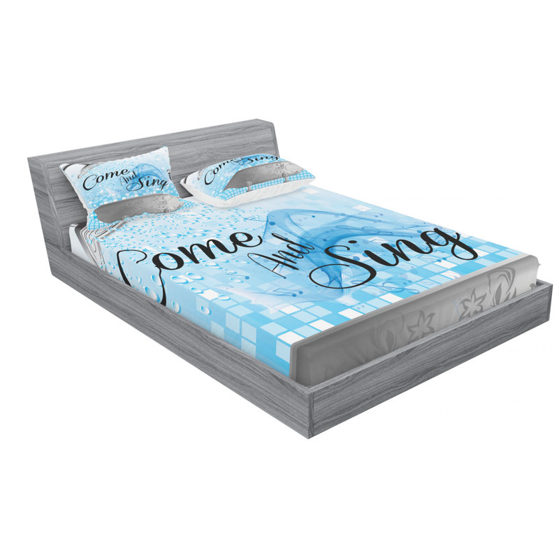 Microfiber Sheet Set, Queen Sheet Set with Fitted Sheet