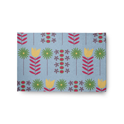 Tapis en chenille scandinave Daisy May's Garden - CRFN854BL47