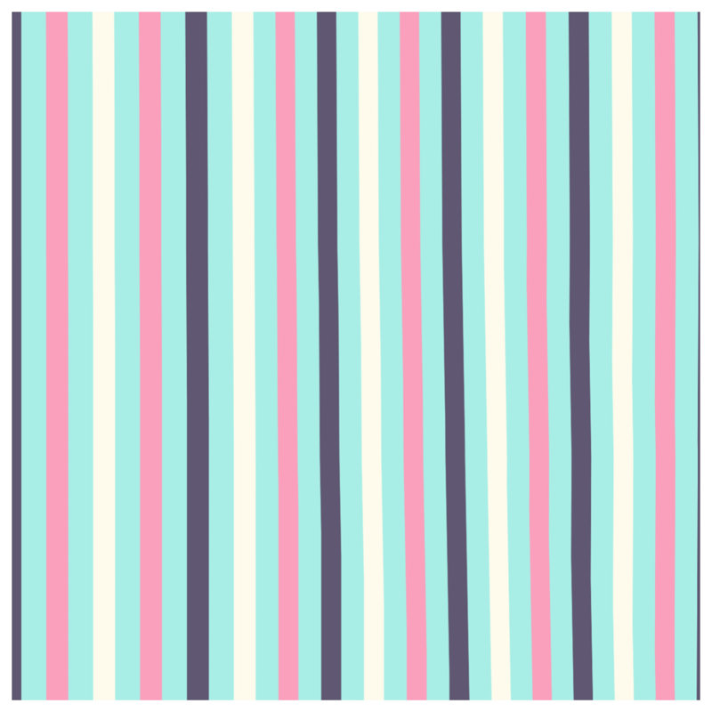 Tapis de bain à rayures verticales rose et bleu, L 34 po x L 21 po