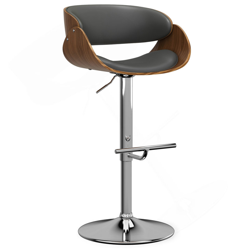 Amery - Tabouret de bar pivotant réglable - Gris anthracite