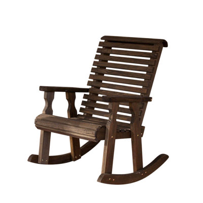 Amish Casual Heavy Duty 600 Lb Roll Back Treated Rocking Chair