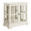 Tablette rétro, tablettes réglables, plateau de table en bois texturé, boîte de rangement de style rétro au fini blanc, lumières DEL et verre