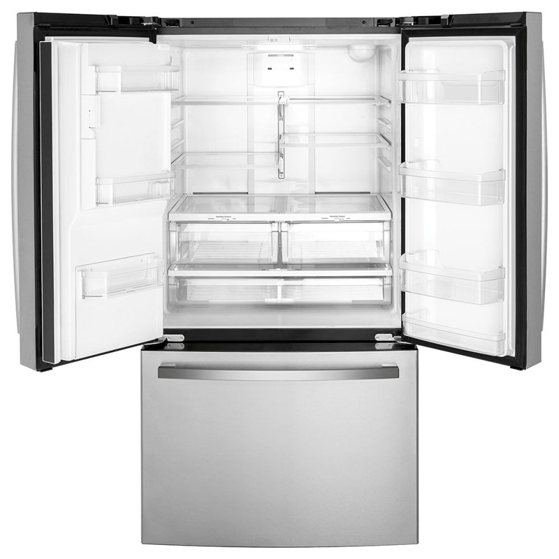 GE 20.6 Cu. Ft. Fingerprint Resistant Counter-depth French-door Refrigerator Stainless Steel 