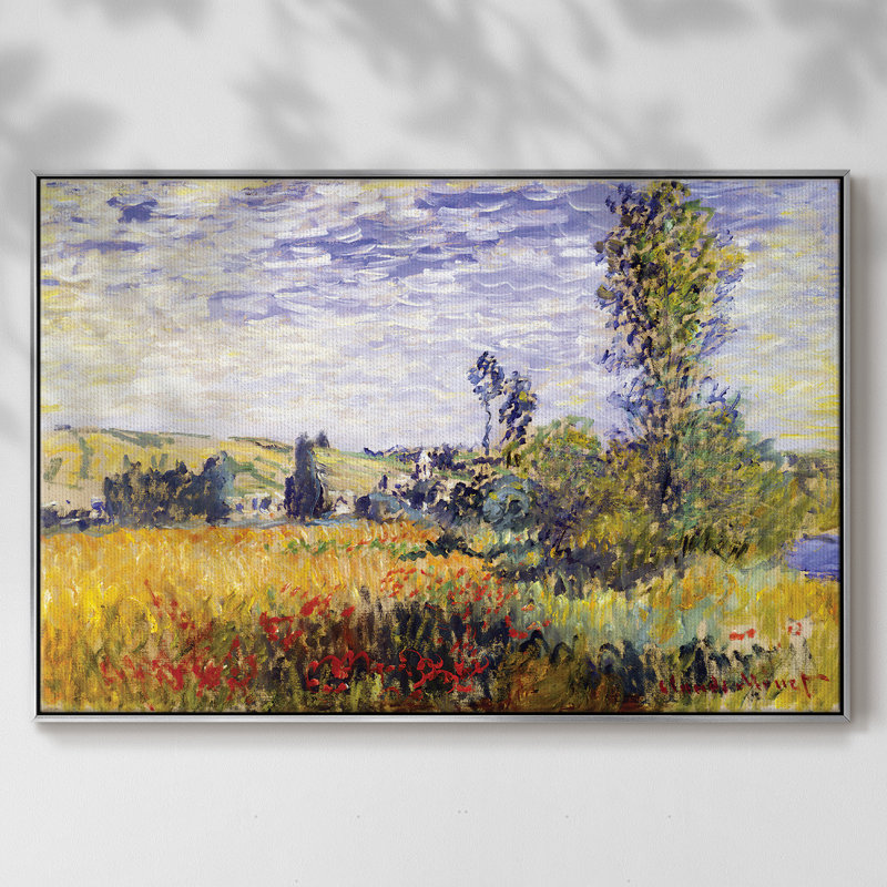Vetheuil par Monet, reproduction d'art sur toile, H 17 po x l 25 po x P 2 po, Argent