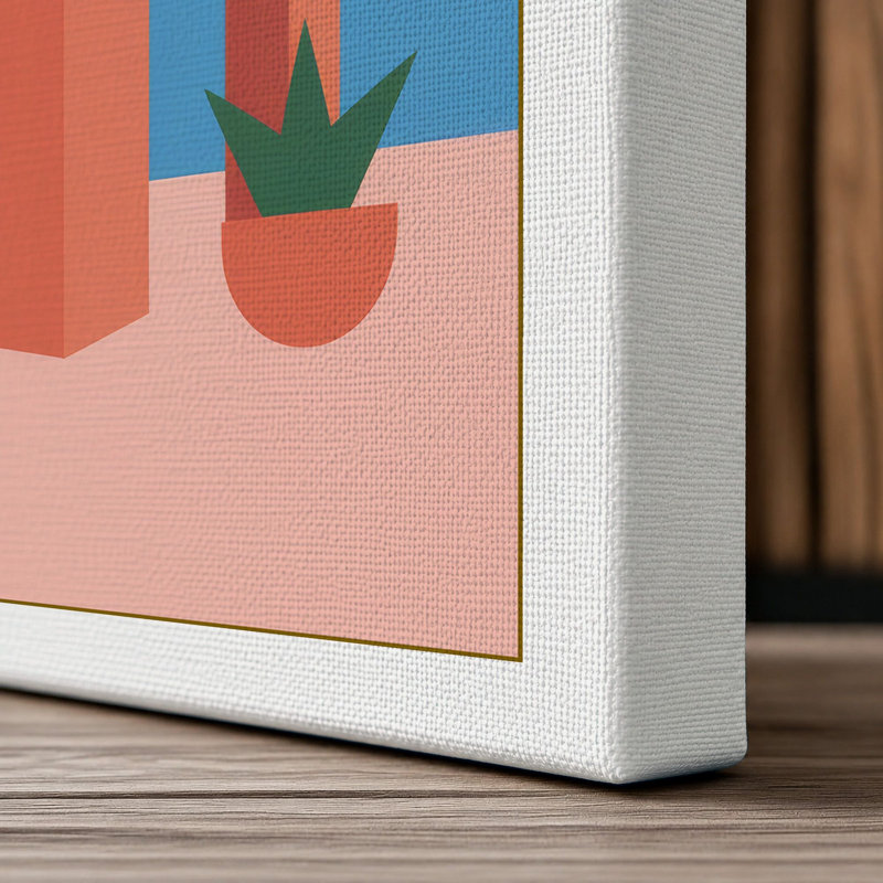 Desert Mission Southwestern - Wrapped Canvas, 24x16 - 61.0 x 40.6 cm, White Border
