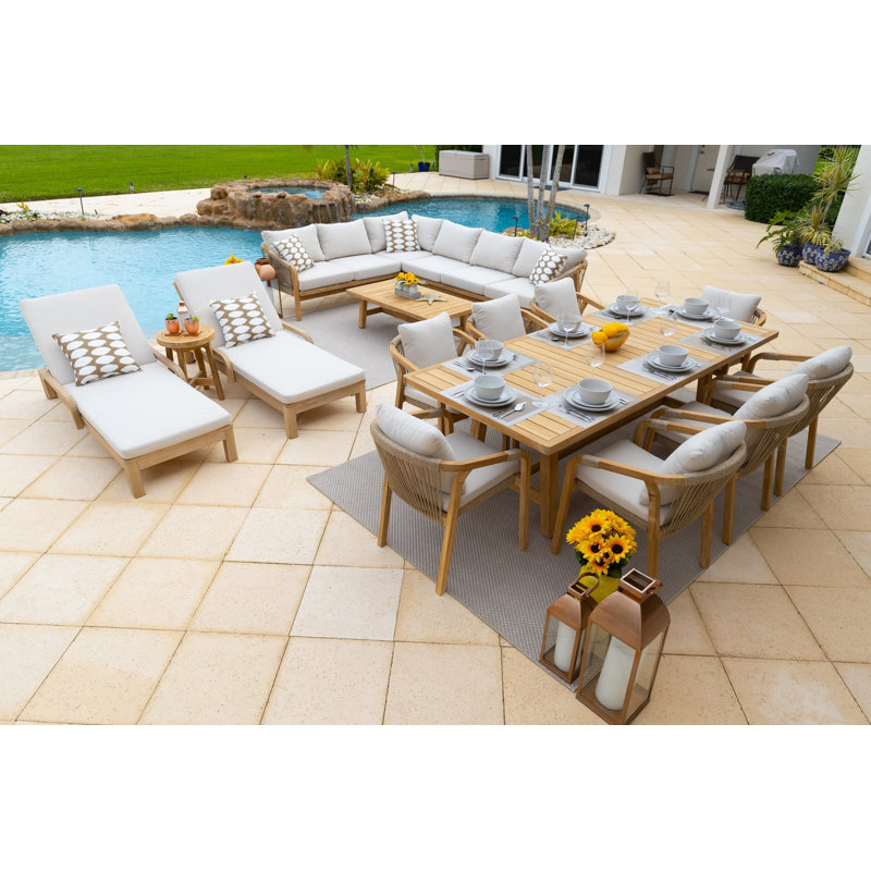 Darnasia 13 - Person Patio Conversation Set with Cushions
