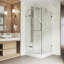 Monteray 32" W x 32" D x 79" H Hinged Frameless Shower Enclosure with 3/8  Clear Glass&Base-28304952