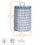 Nicola Spring - Hand-Printed Kitchen Canister - 1 Litre - Navy