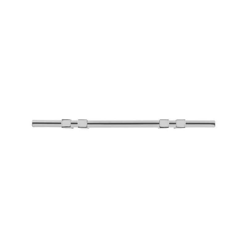 Poignée barre Elon Dual Mount 4 po ou 5-3 / 5 po nickel poli d'un centre à l'autre, Nickel poli, 4