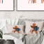 Abstrait avec feuille tropicale sur fond rose V - Coussin décoratif imprimé tropical-969035860