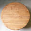 Table basse ronde en bois massif rétro Burlywood