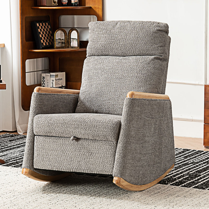 Chaise berçante d'appoint avec repose-pieds
