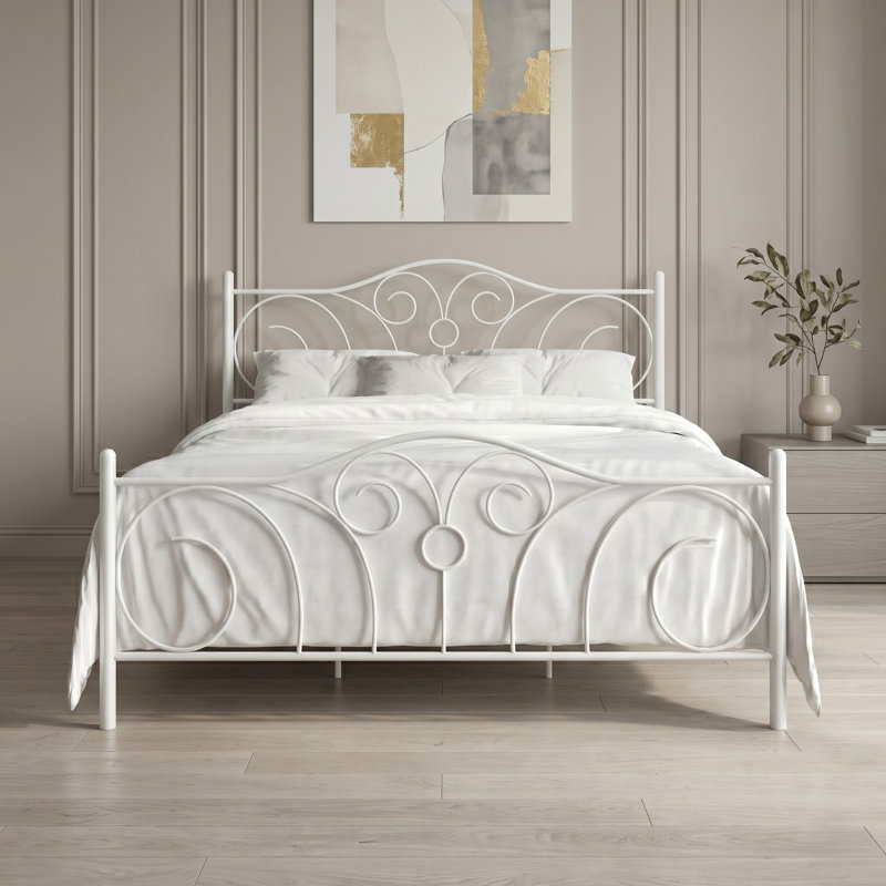 Grand lit plateforme Amherst, Grand lit, Blanc