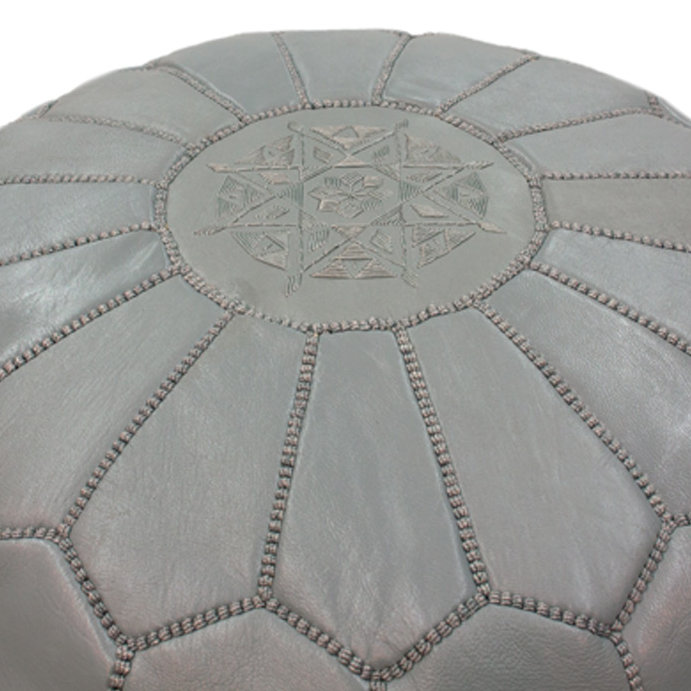 Repose-pieds en cuir marocain Cherise
