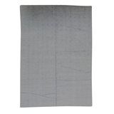 Linen Geometric Area Rug in Silver/Gray