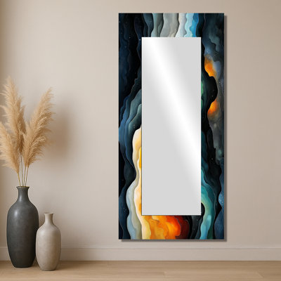 Minimaliste éthéré abstrait marbré océan II - art mural miroir moderne - imprimé sur métal