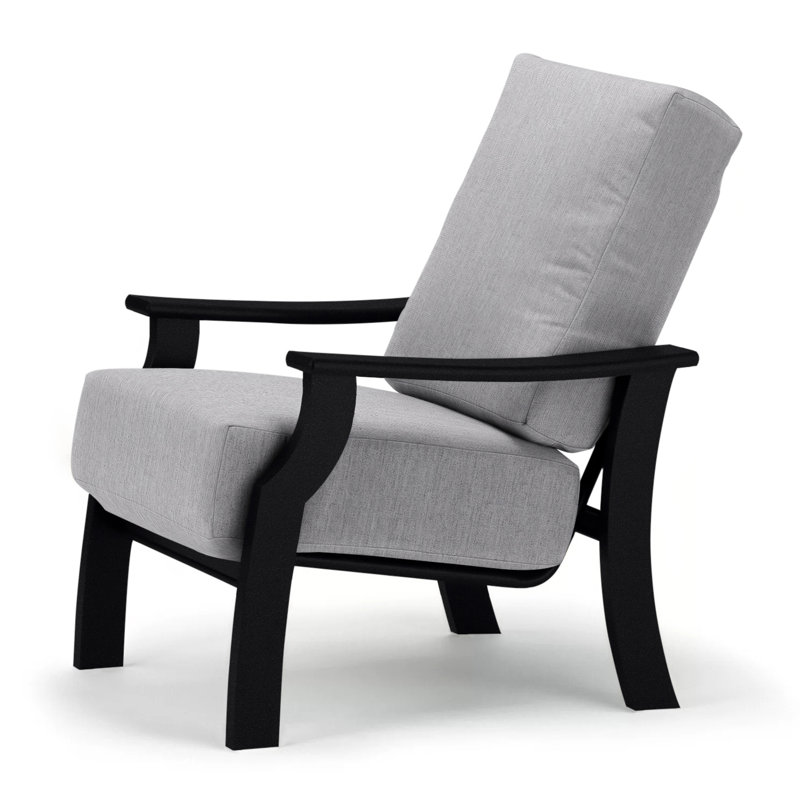 St. Catherine Outdoor Lounge Chair, Canvas Granite Sunbrella® Canvas, Textured Black