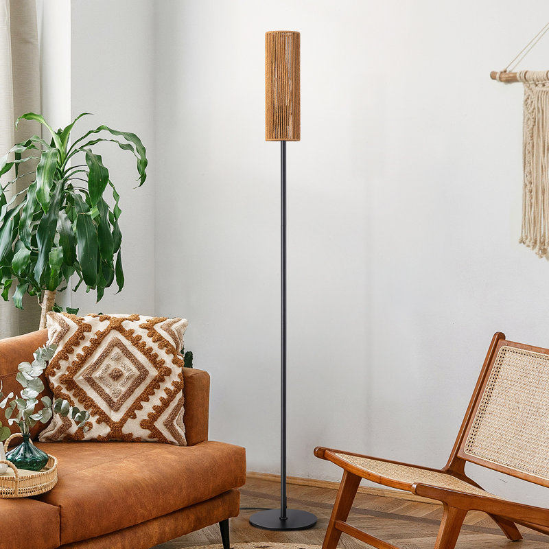 165cm Floor Lamp with Rope Weaving Shade (Bulb Included)