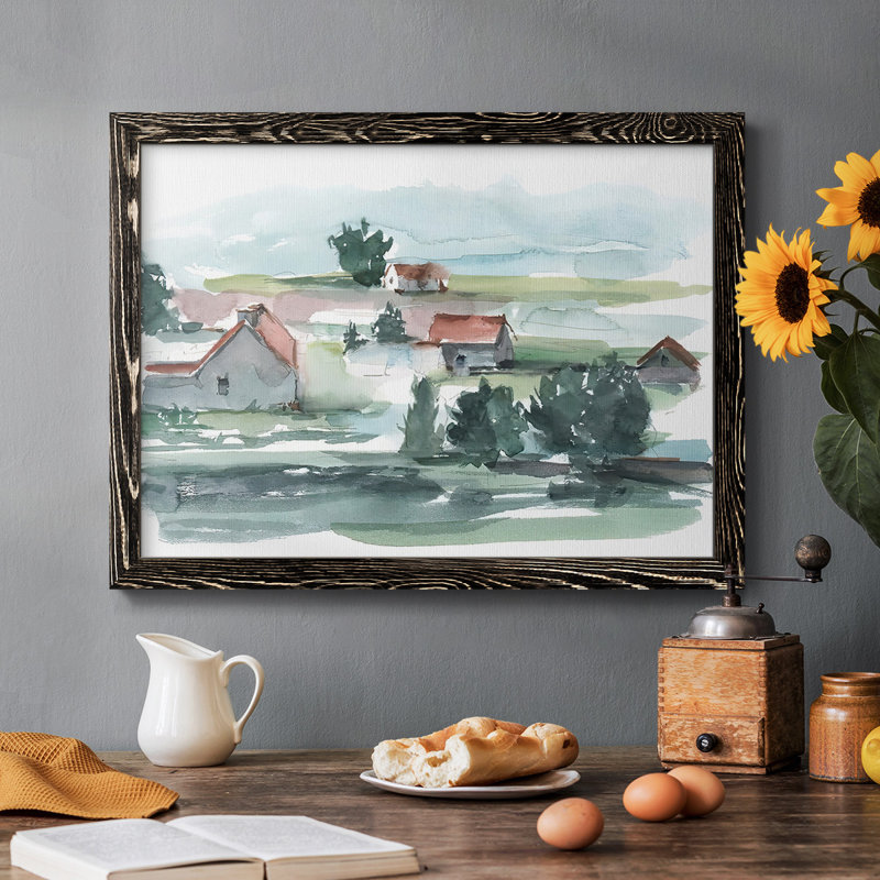 Valley Farm II, reproduction d'art sur toile, Noir, H 28 po x l 42 po