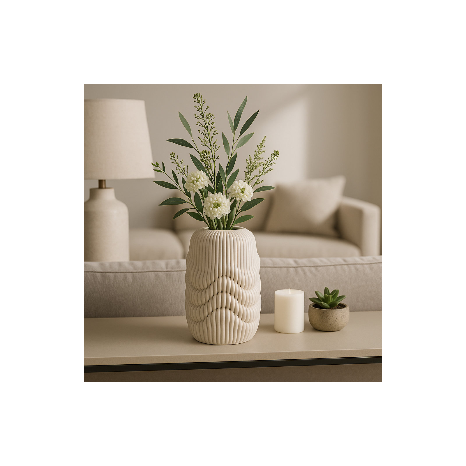 Alaina Handmade Table Vase, 12" H x 8" W x 8" D
