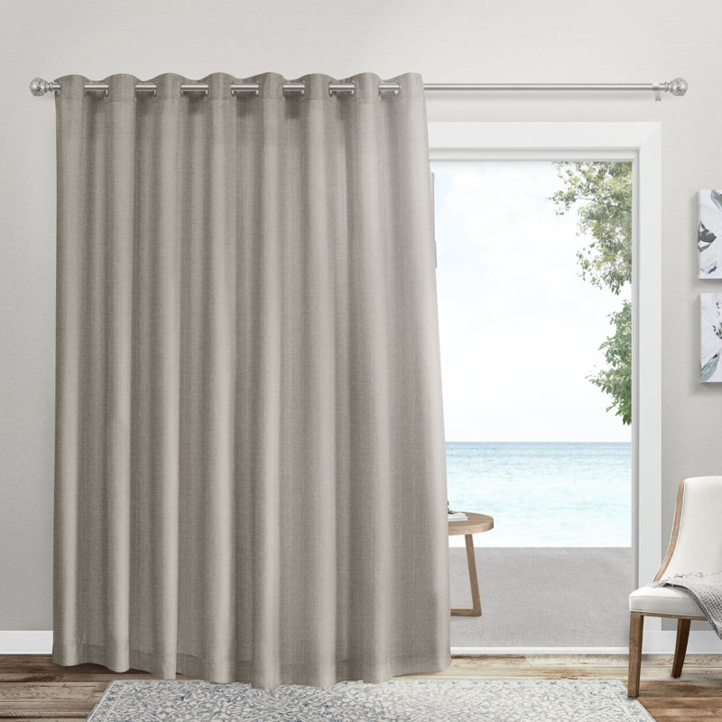 Jianyu Room Darkening Curtain Single Panel, Beige, 108" W x 96" L