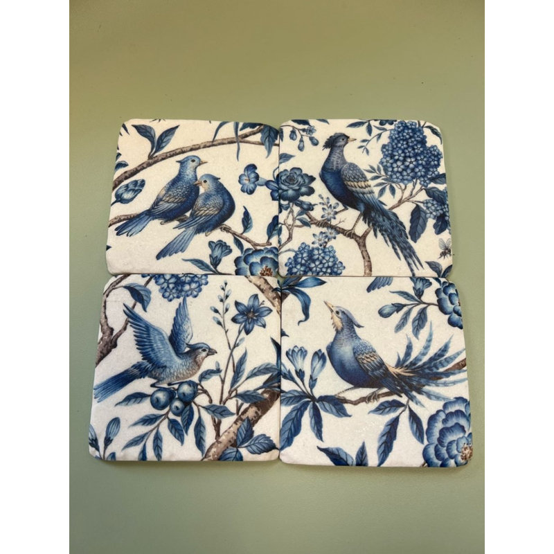 Sous-verres en résine - ensemble de 4