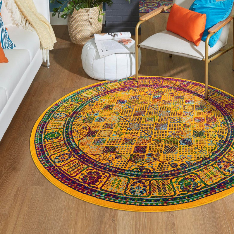 Erkand Oriental Indoor Rug, Round 4'1"