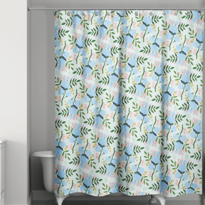 Rideau de douche simple floral Criswell