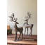  Ensemble de deux figurines rustiques en métal vieilli - H 32 po
