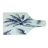 Ambesonne Psychedelic Tempered Glass Cutting Board Coconut Palm Tree Indigo