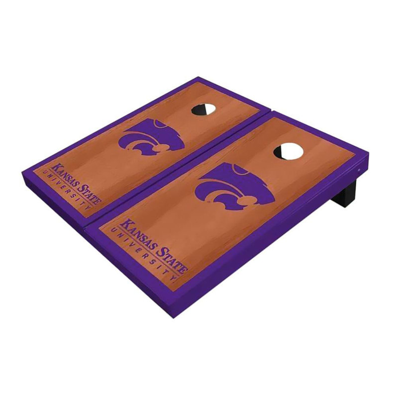Planches de cornhole à thème Wildcats de 2 pi x 3 pi Kansas State Wildcats, Bois de rose mauve
