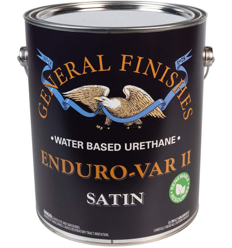 General Finishes Enduro-VAR II Water Based Urethane Satin Topcoat (1 Gallon)