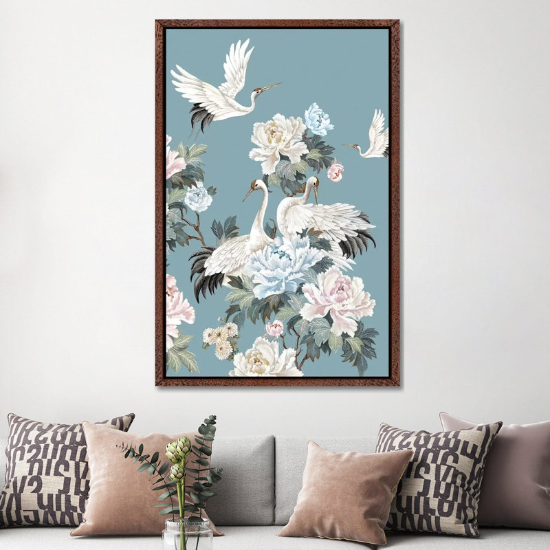 Celestial Garden II - Print on Canvas, 152.5 cm H x 101.5 cm W, Classic Brown Wood Framed