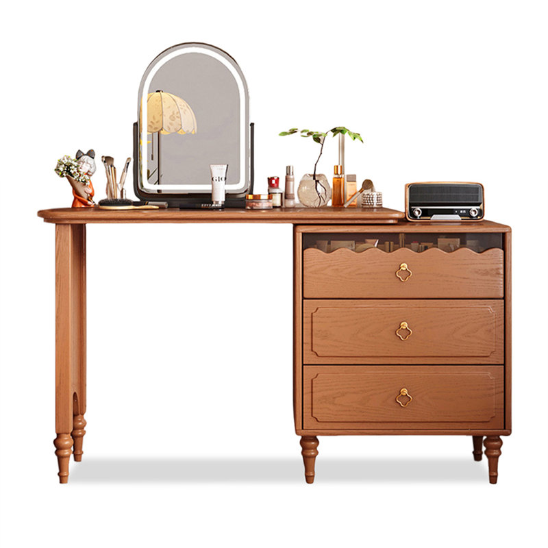 Coiffeuse avec miroir lumineux, 3 tiroirs