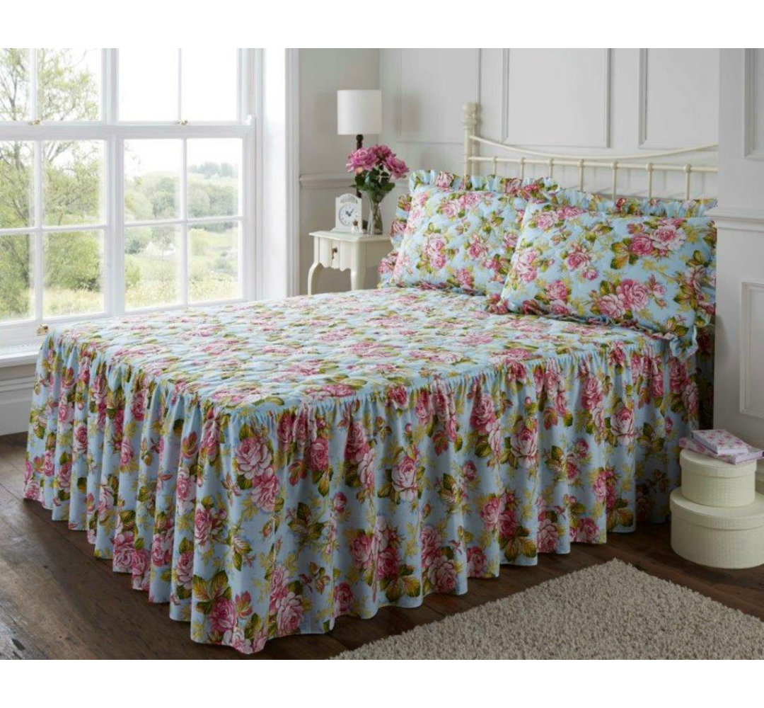 Baywood Blue/Pink Bedspread