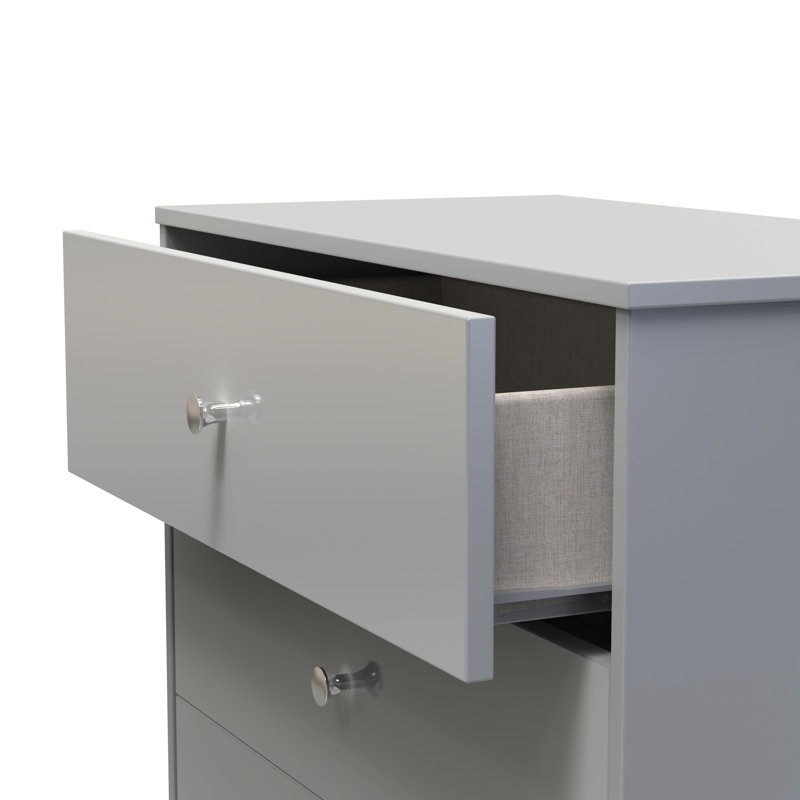 Bhargavi 77 cm W Chest of 4 Drawers, Grey