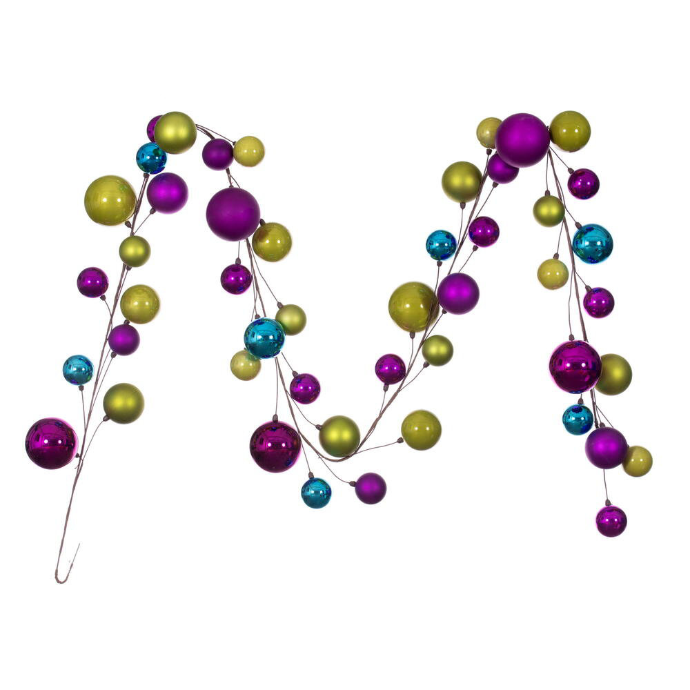 120'' in. Garland, Fuschia/Lime/Turquoise